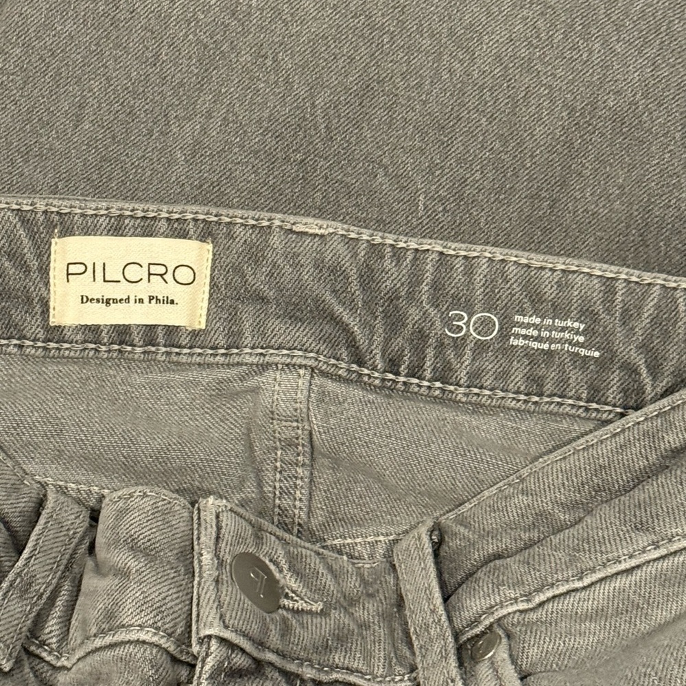ANTHROPOLOGIE PILCRO The Austyn High Rise Wide Leg Cuffed Jean Grey NEW - Picture 7 of 9